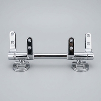Charnières de siège de toilette à fixation supérieure en alliage de zinc chromé à dégagement rapide, charnière à barre, charnière à fermeture douce avec installation facile
