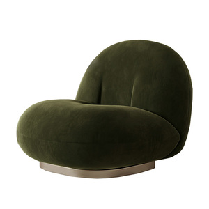 Chaises d'appoint de style nordique meubles chaise longue en tissu de velours en peluche salon Gubi <span class=keywords><strong>Pacha</strong></span> petite chaise boucle rose pivotante - Product Image 3