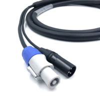 Lampe de scène 1m 2m 3m connecteur Powercon 3 broches XLR femelle et mâle entrée et sortie câble d'alimentation Dmx pour lumière principale mobile