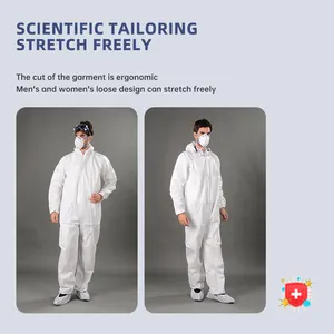 Exterminator Type 5 6 Disposable Coveralls High Quality Personal Safety Clothes Non Woven Working Suit Disposable Overalls