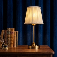 Lampe de chevet transfrontalière personnalisée en tissu français, cadre métallique, veilleuse DIY, design rétro créatif, utilisation hôtelière, cylindrique