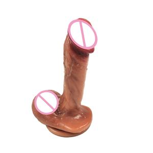 Consolador femenino de 6,10 ", producto de muestra gratis, Correa en pene de silicona realista, consolador grande y suave, punto G, Juguetes sexuales para mujeres y adultos - Product Image 1