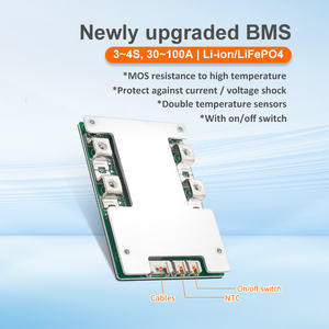 TDT LFP Batterie 4s 100A Matériel BMS LiFePO4 4S 12V 60A pour Machine Marine avec Balance et interrupteur marche/arrêt - Product Image 3