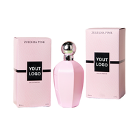 Boîtes à parfum personnalisées en relief, écologiques, en papier rose spécial avec pelliculage mat, adaptées aux parfums et aux rouges à lèvres