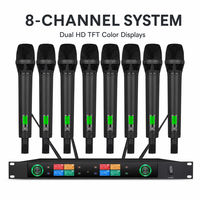 Système de microphone sans fil portatif dynamique cardioïde à capsule haute pression sonore pour événements de scène, concerts en direct et voix