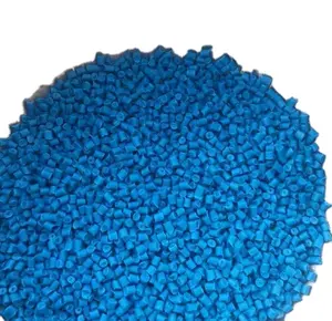 优质级HDPE蓝色桶废料散装PE100颗粒PE 100 80管级中石化原始HDPE彩色散装
