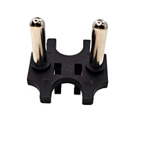 Holland Plug Insert Socket Raccords d'assemblage électrique Laiton 4.0/4.8MM Creux Solide 2 Broches EU Round Plug Insert pour cordon d'alimentation