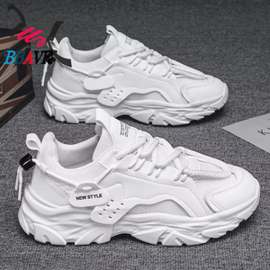 Zapatos Deportivos Casuales de Verano para Hombre 2025, Nuevos Zapatos de Trabajo Negros Transpirables con Diseño de Malla, Suela Gruesa de PU, Aumentan la Altura, Zapatos de Seguridad Laboral - Product Image 1