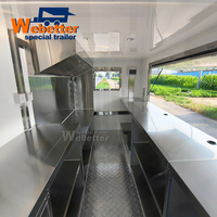 Webetter Carritos Foodtruck Remorque de restauration mobile entièrement équipée, camion de restauration rapide personnalisé pour café, hot-dogs, pizzas, avec cuisine complète