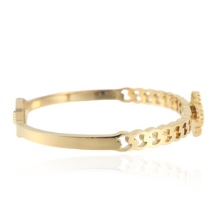 Fashion Charm <b>Bracelet</b> Women's Gold Tone Black Enamel Cross Design Spring Clasp <b>Adjustable</b> Jewelry Gift - Product Image 2