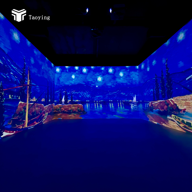 High Definition Laser Touch Projector Large Screen 3D Holographic Immersive Projection Wall Display for Education Event Halls