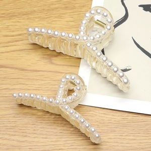Élégant Clip à Cheveux en <span class=keywords><strong>Perle</strong></span> Coréen 5cm <span class=keywords><strong>Pince</strong></span> en Plastique Décorative <span class=keywords><strong>pour</strong></span> Femmes Ventes Chaudes Accessoires Cheveux - Product Image 5