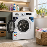 Lave-linge à chargement frontal 8 kg, moteur BLDC à entraînement direct, traitement à la vapeur, économie d'énergie, lave-linge automatique, usine OEM ODM