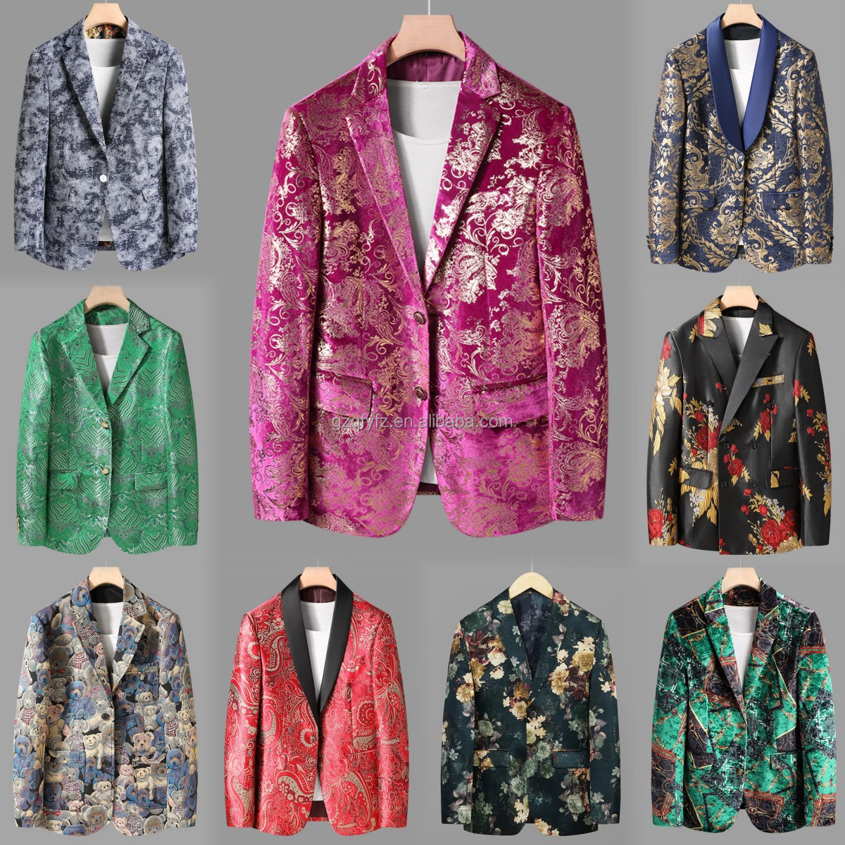 Wholesale Classic Men's Slim Fit Groom Tuxedo Wedding Suit Coat Double Breasted Striped Worsted Formal Wear