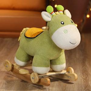 Excellent produit : Cheval à bascule 2-en-1 pour enfants, jouet à chevaucher et à pousser, animal de fête, cheval à bascule en bois pour enfants - Product Image 4