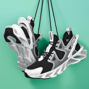 Zapatillas deportivas de lujo OEM 2026 para hombre, de cuero genuino con recortes, impermeables, transpirables, de punto, para correr y relajarse. - Product Image 5