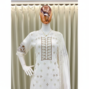 Hermosa parte superior e inferior de ropa de fiesta con Conjunto elegante de tamaño Dupatta XL - Product Image 1