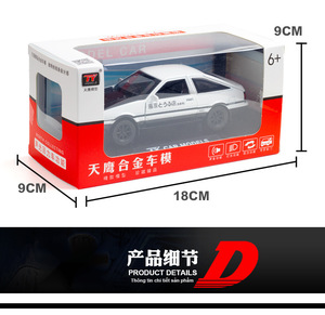Modèle de <span class=keywords><strong>voiture</strong></span> miniature en alliage à l'échelle 1:32, inspiré de l'Initial D, avec 4 portes ouvrables, fonction de recul, son et feux, jouet de collection. - Product Image 6