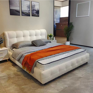 Letto Matrimoniale Popolare in Tessuto Moderno e Semplice da 1.8m Struttura Letto Queen e King Size per Camera da Letto Padronale di Lusso Leggero per Camera Nuziale - Product Image 6