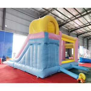 Castillo Inflable Comercial Personalizado de PVC Color Macaron con Tobogán y Piscina, Castillo Inflable Rosa <span class=keywords><strong>para</strong></span> Fiestas de Cumpleaños <span class=keywords><strong>Infantiles</strong></span> - Product Image 3
