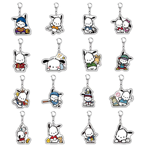 NASNAK Venta al por mayor transfronteriza Nuevo llavero de acrílico blanco con diseño de perro, impresión UV, tendencia de moda, diseño de dibujos animados y anime - Product Image 1