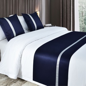 Letti di lusso corridori e cuscini coordinati Set di biancheria da letto collezioni sciarpa letto logo personalizzato Hotel letto <span class=keywords><strong>Runner</strong></span> e Set di cuscini - Product Image 6