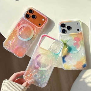 Funda Magnética Transparente Senyork Rainbow para iPhone 17 Pro, 16, 15, 14, 13 Pro Max, Carcasa Trasera Moderna - Product Image 1