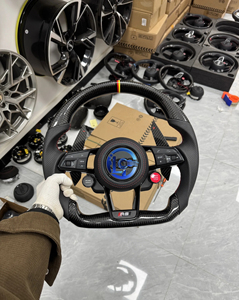 Volante de Fibra de Carbono con Base Plana para <span class=keywords><strong>Audi</strong></span> con Levas de Cambio, Volante de Fibra de Carbono y Alcántara para <span class=keywords><strong>Audi</strong></span> RS - Product Image 6