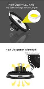 Éclairage industriel professionnel haute luminosité 150 watts UFO pour LED haute baie boutique lumière pour mines et entrepôts IP65 évalué - Product Image 6