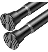 <span class=keywords><strong>Tringle</strong></span> à rideau moderne en acier inoxydable noir, réglable de 28 à 48 pouces, à tension par ressort, <span class=keywords><strong>sans</strong></span> perçage, pour salle de bain et douche - Product Image 6