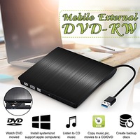 Drive CD Eksternal USB 3.0 Portabel CD/DVD +/-Rw Drive Slim DVD Rom Rewriter Burner untuk Laptop Desktop PC Optical Drive