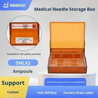 Vente directe d'usine, boîte d'injection en plastique brun, anti-lumière, ampoule scellée, protection, 5 ml * 2 pièces, emballage de stockage séparé