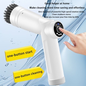 Cepillo de Limpieza Eléctrico Recargable de Plástico con Tres Velocidades Ajustables, Diseño de Rodillo Largo para Paredes de Baño, con Cabezal Giratorio de Nylon Resistente - Product Image 2