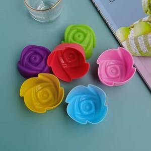 7cm Candy Design Bakeware Rose Crown Heart Shape Cupcake Muffin <b>Silicone</b> <b>Baking</b> Mold - Product Image 5