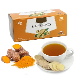 Factory Wholesale Price private Logo Packaging Boxes Halal Certified Instant Turmeric Ginger Drink Ginger Tea