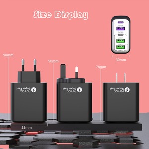Caricabatterie Universale Rapido GaN PD 65W con Doppia Porta A+C per Laptop/Telefono/Auricolari con <span class=keywords><strong>3</strong></span> Prese EU/<span class=keywords><strong>US</strong></span>/UK per Viaggi - Product Image 4