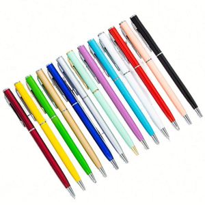 Bolígrafo de Lujo con Logotipo Personalizado, Cuerpo Delgado de Metal Negro, Mecanismo de Giro para Abrir, para Hoteles, Reuniones, Oficinas, Regalos Empresariales, Propósitos Promocionales - Product Image 3