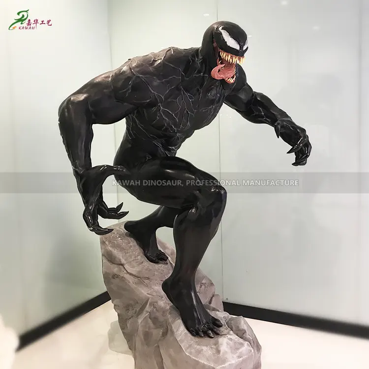 ซื้อไฟเบอร์กลาสที่สมจริง Venom รุ่น Marvel ตัวละครภาพยนตร์ที่กำหนดเองสำหรับการแสดง