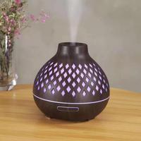 Diffuseur d'arôme à ultrasons Diffuseur d'huiles essentielles Humidificateur à brume fraîche en grain de bois Purificateur d'air à lumière LED pour bureau à domicile Chambre à coucher