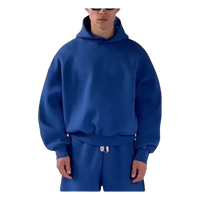 Ensemble survêtement homme 400 g/m² en molleton technique polyester-coton, pantalon de survêtement et sweat à capuche, coupe oversize, poids lourd, style designer