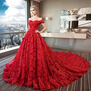 Abito da sposa monospalla 2022 nuova sposa bel vestito per una festa di nozze rosso abito da sposa finale di grandi dimensioni