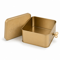 Boîte à musique personnalisée en métal pour biscuits, emballage cadeau en gros