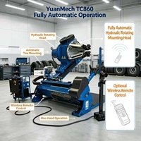YuanMech Super Entièrement Automatique TC860 Démonte-pneus Électrique Hydraulique pour Pneus Miniers OTR 14-60 Pouces Max 2000kg Machine de Réparation de Roues Lourdes