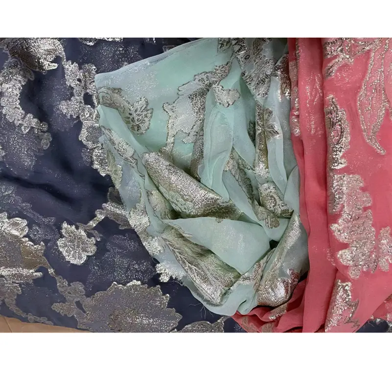 Tecido metálico de seda usado para fazer saris e para tingimento-seda lurex jacquard Somali Dirac set,dirac somali set farasawi 2023