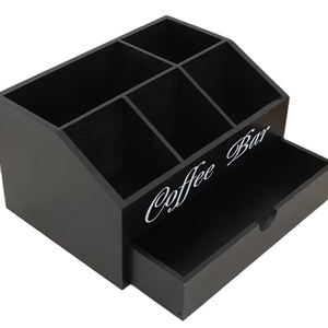 Boîte de rangement à café Salon de thé Boîte de rangement compartimentée de bureau Sachet de thé et boîte d'organisation d'articles divers - Product Image 1