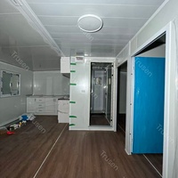 Fenêtres coulissantes en verre modernes à installation facile, maison préfabriquée intégrée extensible, maison prête à l'emploi, conteneur mobile pour fermes