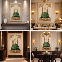 Toile murale islamique de mosquée, toile premium, style religieux islamique, décoration musulmane pour la maison, vente en gros directe d'usine, OEM, ODM, taille personnalisée