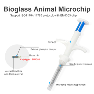 1.25*7mm Animal Glass Chip FDX-B 134.2Khz ISO11784/785 Animal RFID <strong>Microchip</strong> with Syringe for Livestock Management - Product Image 2