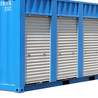 Portes enroulables métalliques grises DFC 20 pieds 40 pieds en gros – Portes à volets durables pour conteneurs de stockage à usage domestique en vrac