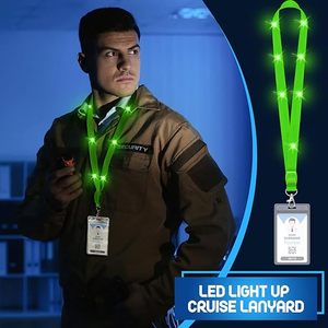 Lanières lumineuses LED clignotantes <span class=keywords><strong>pour</strong></span> croisière avec porte-<span class=keywords><strong>badge</strong></span> d'identification, lanières colorées, <span class=keywords><strong>collier</strong></span>, longue durée <span class=keywords><strong>pour</strong></span> <span class=keywords><strong>accrocher</strong></span> une carte d'identité, un porte-clés - Product Image 3